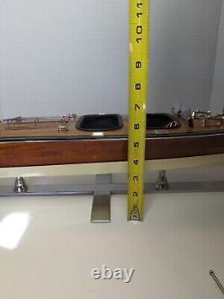 Triple Cockpit Model Wooden Boat AS183