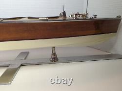 Triple Cockpit Model Wooden Boat AS183