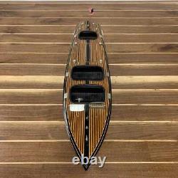 Triple Cockpit Speed Boat Wooden Model 25