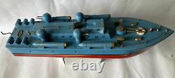 Tsukuda Torpedo Boat Battery Operated Wooden Model 46cm Über Rare Vintage Item