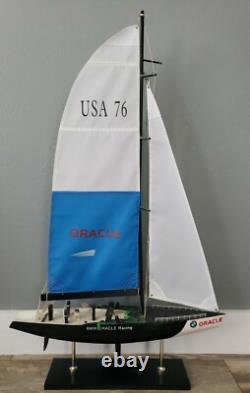 U22105 Oracle BMW Racing Boat Yacht USA 76 Wooden Model 38 Height G3D
