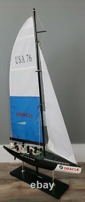 U22105 Oracle BMW Racing Boat Yacht USA 76 Wooden Model 38 Height G3D