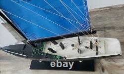 U22105 Oracle BMW Racing Boat Yacht USA 76 Wooden Model 38 Height G3D