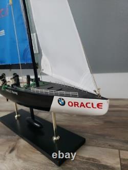 U22105 Oracle BMW Racing Boat Yacht USA 76 Wooden Model 38 Height G3D