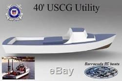 USCG 40 foot utility ship boat 1/12 scale RC model wood kit