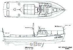 USCG 40 foot utility ship boat 1/12 scale RC model wood kit