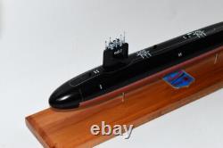 USS Bergall SSN-667 Submarine Model, US Navy, Scale Model, Mahogany, Sturgeon