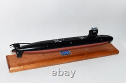 USS Bergall SSN-667 Submarine Model, US Navy, Scale Model, Mahogany, Sturgeon