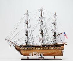 USS Constitution Old Ironsides Wooden Tall Ship Model 38 Sailboat Built Boat