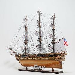 USS Constitution Old Ironsides Wooden Tall Ship Model 38 Sailboat Built Boat