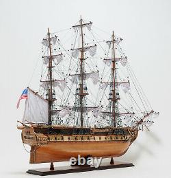 USS Constitution Old Ironsides Wooden Tall Ship Model 38 Sailboat Built Boat