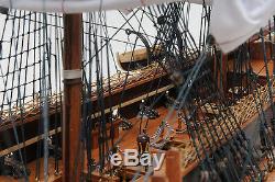 USS Constitution Old Ironsides Wooden Tall Ship Model 38 Sailboat Built Boat