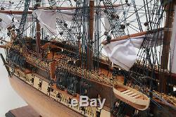 USS Constitution Old Ironsides Wooden Tall Ship Model 38 Sailboat Built Boat