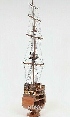 USS Constitution Tall SHIP CROSS SECTION 34 Wood Model Nautical Decor Display