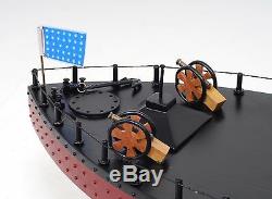 USS Monitor Civil War Ironclad US Navy Warship 25 Wood Model Boat Assembled