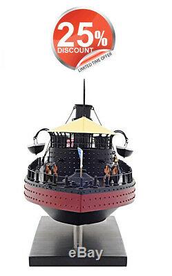 USS Monitor Civil War Ironclad US Navy Warship 25 Wood Model Boat Assembled