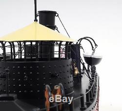 USS Monitor Civil War Ironclad US Navy Warship 25 Wood Model Boat Assembled