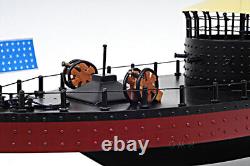 USS Monitor Civil War Ironclad Wooden Ship Scale Model 24 US Navy Warship Boat