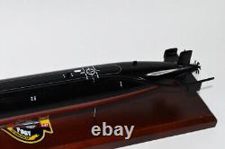 USS Pogy SSN-647 Submarine Model, US Navy, Scale Model, Mahogany, Sturgeon Class