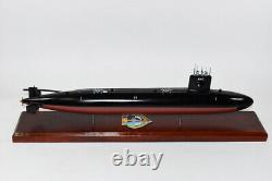 USS Pogy SSN-647 Submarine Model, US Navy, Scale Model, Mahogany, Sturgeon Class