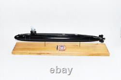 USS Tennessee SSBN-734 Submarine Model (Black Hull), Navy, Scale Model, Mahogany, 20