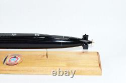 USS Tennessee SSBN-734 Submarine Model (Black Hull), Navy, Scale Model, Mahogany, 20