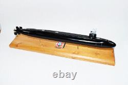 USS Tennessee SSBN-734 Submarine Model (Black Hull), Navy, Scale Model, Mahogany, 20