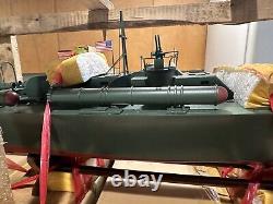 US Navy Torpedo Elco PT 109 Boat Model, Wood / Metal Pre Built Handmade, 26