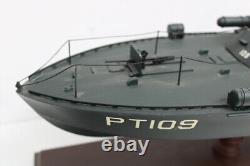 US Navy Torpedo Elco PT 109 Boat Model, Wood / Plastic Pre Built Handmade 24