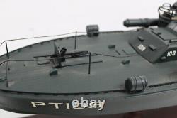 US Navy Torpedo Elco PT 109 Boat Model, Wood / Plastic Pre Built Handmade 24