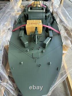US Navy Torpedo Fast PTF Boat Model, Wood / Metal Pre Built Handmade, 40 122