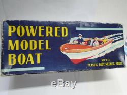Union Craft Japan Powered Model Boat wood & plastic 29cm Near Mint from 1960s