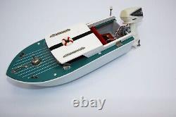 Union Craft Powered Model Boat wood + plastic Japan 1950s CLEAN screen used