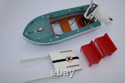Union Craft Powered Model Boat wood + plastic Japan 1950s CLEAN screen used