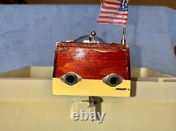 VINTAGE 1950's RICO (JAPAN) POWERED WOOD MODEL BOAT 9 1/2 WORKS GREAT-MINT