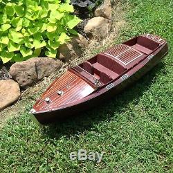 VINTAGE 36 1930 CHRIS CRAFT RUNABOUT 1950s WOOD TOY MODEL BOAT KIT R/C