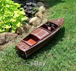 VINTAGE 36 1930 CHRIS CRAFT RUNABOUT 1950s WOOD TOY MODEL BOAT KIT R/C