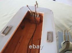 VINTAGE 50s JAPAN TOYS 22L BATTERY OPERATED WOOD MODEL NAVY DESTROYER BOAT SHIP