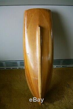 VINTAGE HANDCRAFTED BOAT MODEL Folk Art Wood Made to Scale