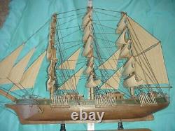 VNTG 33 Assembled 3-D WOOD Large SAILING SHIP Sail Boat Model Craft Toys Gift