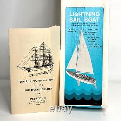 VTG Dumas Boat Lightning Sailboat Model Kit Number 1110 19 Tall New Sealed USA