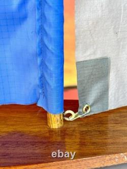 VTG LG Wooden Sailboat Model Pond Yacht Boat Nautical Decor 22 Tall Weighted