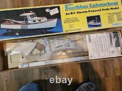 VTG NOS Midwest Boothbay Lobster Boat R/C Balsa Model Boat Kit No. 964 30 Hull