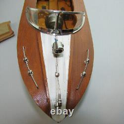 VTG Rico Battery Operated Wooden Model Boat in Original Box Japan Works #56003