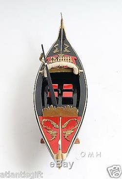 Venetian Gondola Italian Rowing Boat 23 Built Wooden Model Ship Assembled