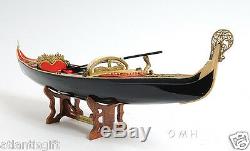 Venetian Gondola Italian Rowing Boat 23 Built Wooden Model Ship Assembled