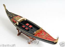 Venetian Gondola Italian Rowing Boat 23 Built Wooden Model Ship Assembled