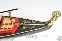 Venetian Gondola Italian Rowing Boat 23 Built Wooden Model Ship Assembled