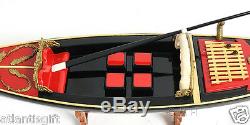 Venetian Gondola Italian Rowing Boat 23 Built Wooden Model Ship Assembled