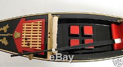 Venetian Gondola Italian Rowing Boat 23 Built Wooden Model Ship Assembled